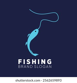 FIsh or Koi Fish or Fishing logo with simple design and color.