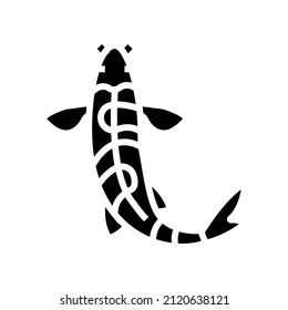 fish koi glyph icon vector. fish koi sign. isolated contour symbol black illustration