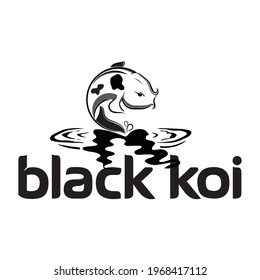 Fish koi logo and symbol vector
