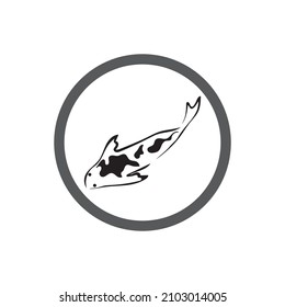 Fish koi logo and symbol vector image