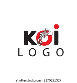 Logo de Fish koi e imagen vectorial del símbolo	
