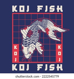 Fish koi logo and symbol vector image	
