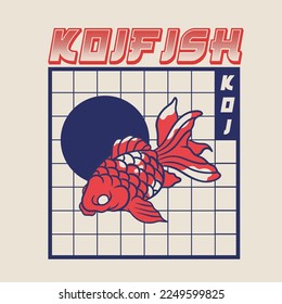 Logo de Fish koi e imagen vectorial del símbolo