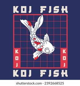 Fish koi logo and symbol vector image