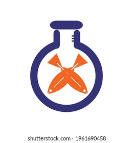 Elemento de diseño del logotipo del icono de Fish Labs