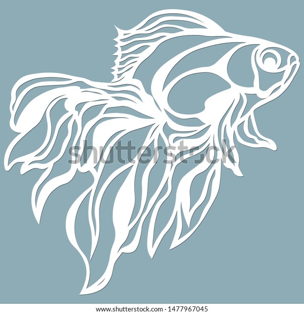 fish for laser cutting. Suitable for cutting from paper, wood metal ...