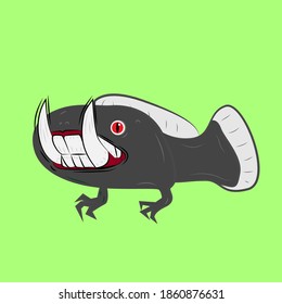 fish laughing out loud, streetwear or t-shirt design