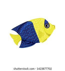 Fish in light spots. Vector illustration on white background.