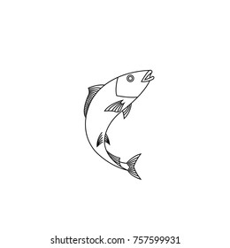 fish line art