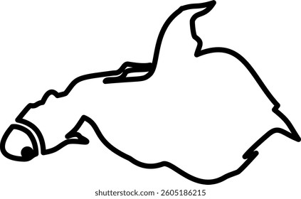 Fish Line Art Black Color Illustration