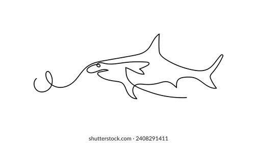 fish line art, vector best line icon.