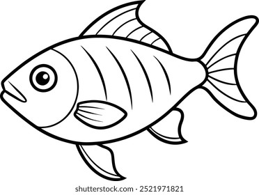 Ilustração do vetor da arte Fish Line