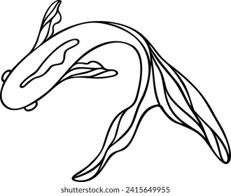 Fish Line Art | Diseño de animales acuáticos | Ilustración vectorial