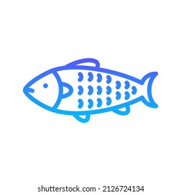 Gradient-Icon-Design der Fisch-Linie