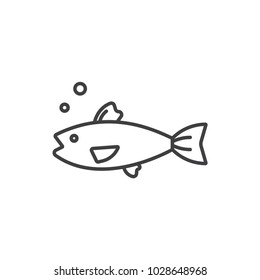 Fish line icon.
