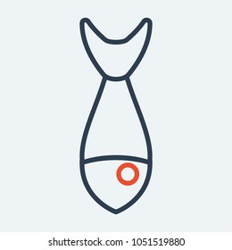 Fish line icon