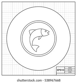 Fish Line Icon
