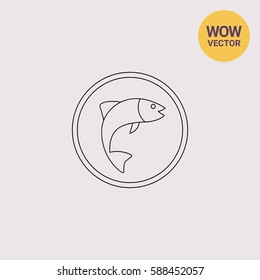 Fish Line Icon