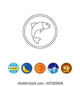 Fish Line Icon