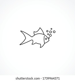 fish line icon. fish isolated line icon