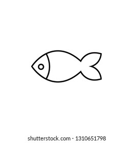 Fish line icon, outline vector sign
