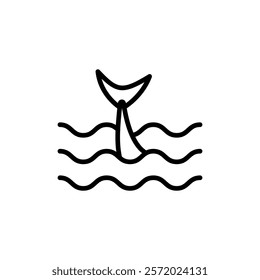 Fish line icon. Seafood product sign, ocean fish cooking or culinary ingredient symbol. Best for menus of restaurants, cafes, bars and food courts. Simple vector illustration for mobile concept and we