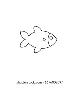 Fish Line Icon Set. Sea Food or Farm Element Illustration As A Simple Vector Sign & Trendy Symbol for Design, Websites, Presentation or Application