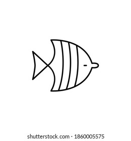 fish line icon. signs and symbols can be used for web, logo, mobile app, ui, ux