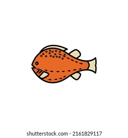 fish line icon. signs and symbols can be used for web, logo, mobile app, ui, ux