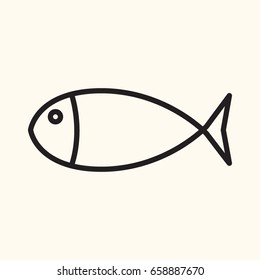 Fish line icon , vector