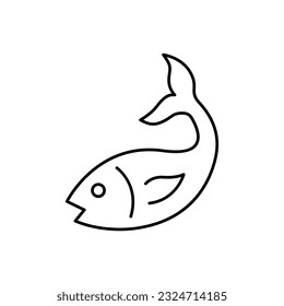 Fish line icon vector design