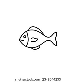 Fish line icon vector design