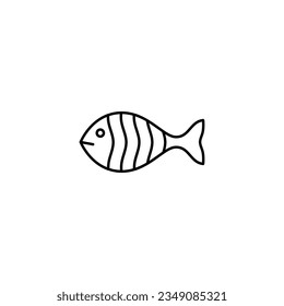 Fisch-Linie-Symbol, Vektordesign