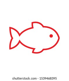 fish line icon vector illustration eps 10 isolated