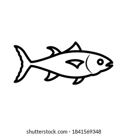 fish line icon vector illustration design