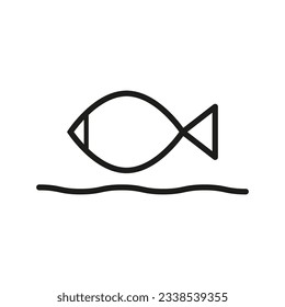 Symbol für die Fischlinie. Vektorgrafik. EPS10.