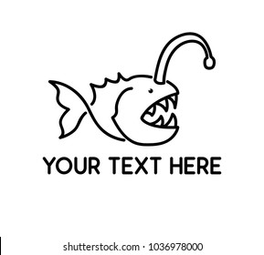 fish line logo illustration design.simple line style design.designed for brand and identity