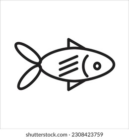 fish line new vector icon