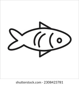 fish line new vector icon