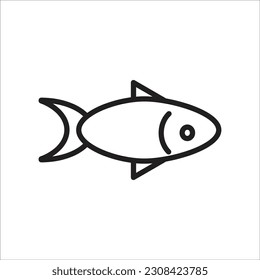 fish line new vector icon