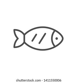 Fish line outline modern icon