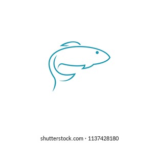 Fish Line Shape Logo