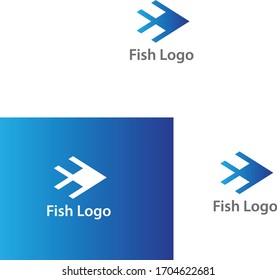 Fish Logo abstract design vector template. Seafood shop store restaurant Logotype concept icon.