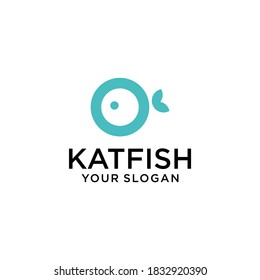 Fish Logo abstract design vector template. Seafood shop store restaurant Logotype concept icon.