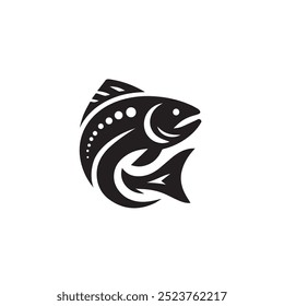 fish logo animal salmon design symbol