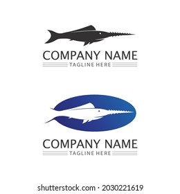 Fish logo and aquatic Maritime concept. Shell, turtle, fish, whale. Vector illustration can be used for topics like sea.