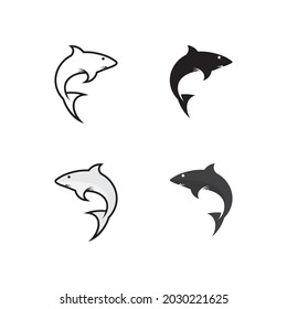 Fish logo and aquatic Maritime concept. Shell, turtle, fish, whale. Vector illustration can be used for topics like sea.
