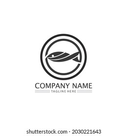 Fish logo and aquatic Maritime concept. Shell, turtle, fish, whale. Vector illustration can be used for topics like sea.