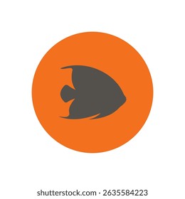 fish logo with circle on white background