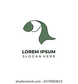 Das Fischlogo ist eine Kombination aus Form und Lineart-Stilen